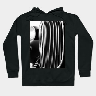 Classic Car Grill Black and White Photograph Hoodie